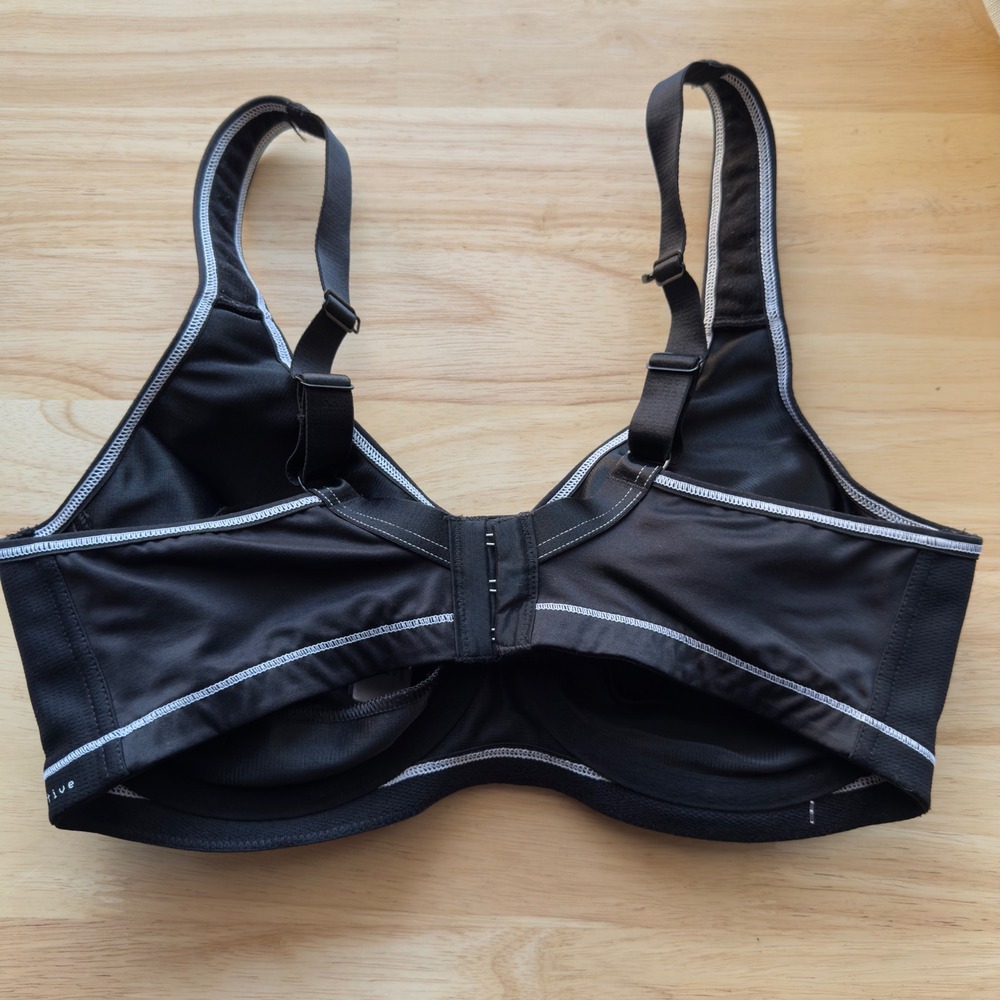 Freya Active Women Sonic Sports Bra 34DD Black Underwire Padded gYM workout - Picture 2 of 10